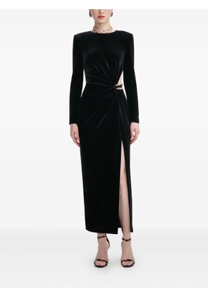 Self-Portrait velvet midi dress - Black