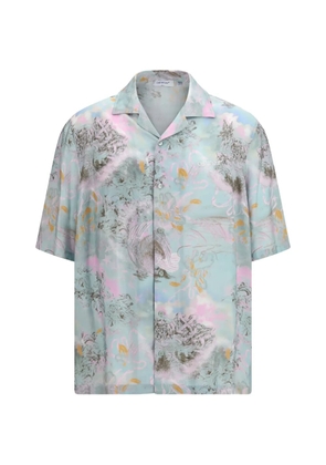 Off-White printed bowling shirt - Blue