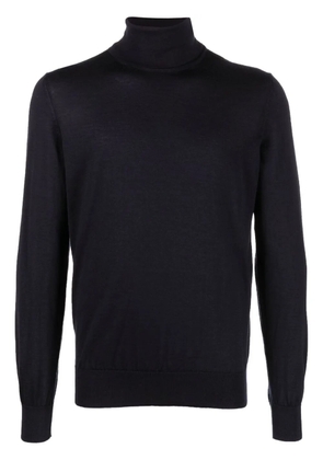Zegna roll-neck cashmere-silk jumper - Blue
