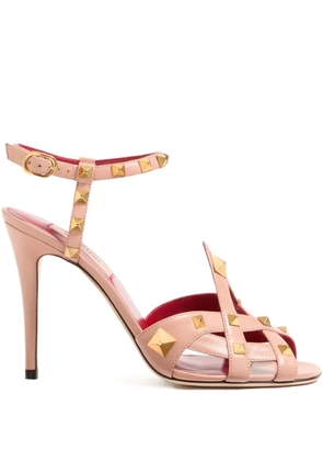 Valentino Garavani studdy kidskin sandals - Pink