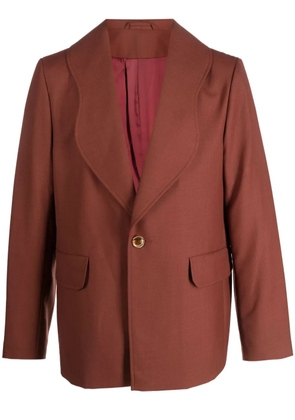 Séfr scallop-lapels single-breasted blazer - Orange