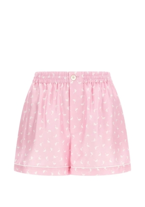 Moschino pleated print shorts - Pink