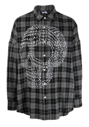 Haculla slogan-print skull shirt - Grey