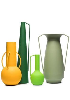 POLSPOTTEN Roman powder-coated vases (set of 4) - Green