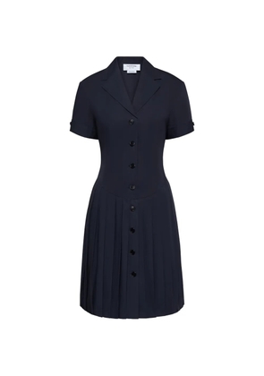 Thom Browne buttoned pleated midi dress - Blue