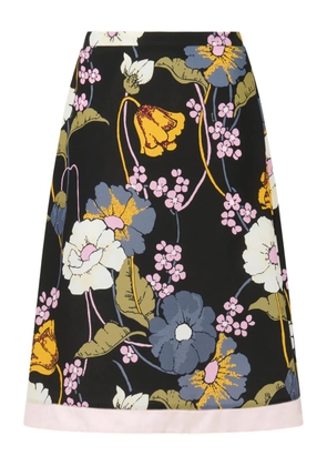 Marni floral-print midi skirt - Black