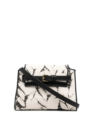 Suzusan tie-dye cross body bag - White
