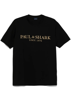 Paul & Shark logo-embroidered T-shirt - Black