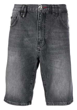 Philipp Plein knee-length denim shorts - Grey