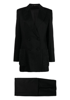 Gianfranco Ferré Pre-Owned 1990s metallic-threading double-breasted suit - Black
