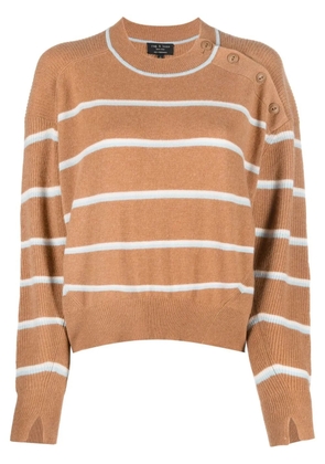 rag & bone striped cashmere jumper - Brown