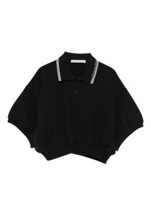 Alexander Wang cropped polo top - Black