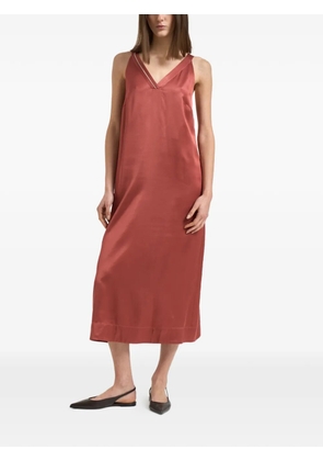 Peserico V-neck midi dress - Brown