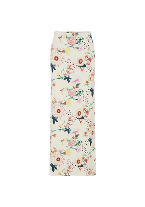 Rabanne floral maxi skirt - Neutrals