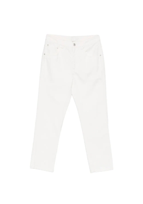 Brunello Cucinelli button-fastening jeans - White