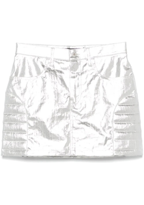 Junya Watanabe metallic-finish mini skirt - Silver