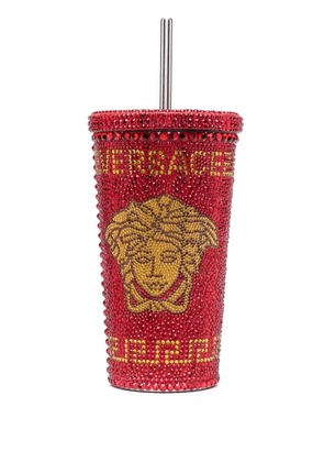 Versace Medusa crystal-embellished travel cup - Red