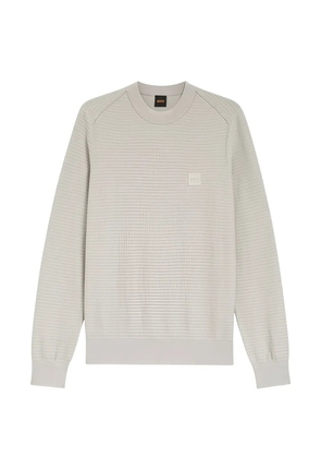 BOSS logo-appliqué sweater - Neutrals