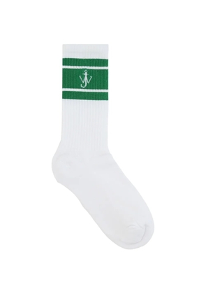 JW Anderson Anchor-intarsia socks - Green