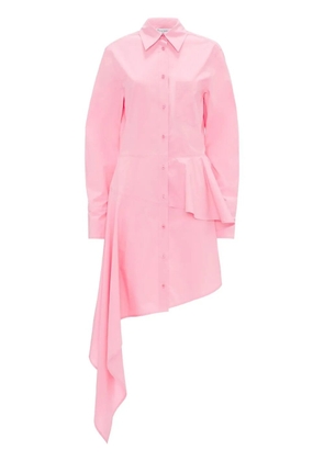JW Anderson asymmetric peplum shirt dress - Pink