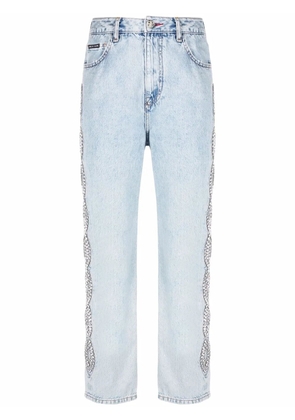 Philipp Plein crystal cable jeans - Blue