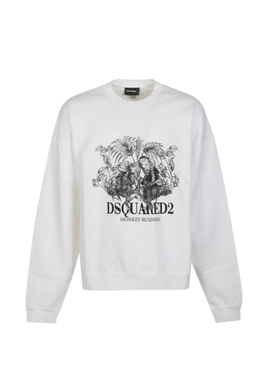 DSQUARED2 graphic-rint sweatshirt - White
