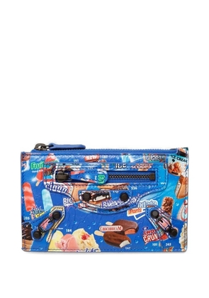 Balenciaga Eyewear Le City zipped graphic cardholder - Blue