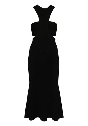 Alexander McQueen Slashed Harness midi dress - Black