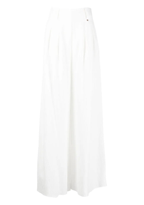 NISSA high-waisted flared trousers - White