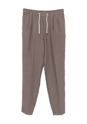 Brunello Cucinelli drawstring-fastening pleated trousers - C6046 Hazelnut