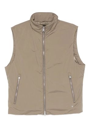 BOSS zip-up sleeveless gilet - Brown