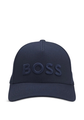 BOSS logo-embroidered cap - Blue