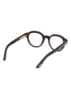 TOM FORD Eyewear round-frame acetate glasses - Brown