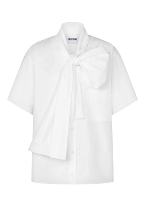 Moschino bow-detail chest-pocket shirt - White