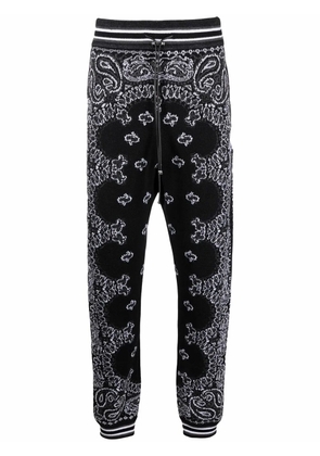 AMIRI Bandana B-Ball jacquard track pants - Black