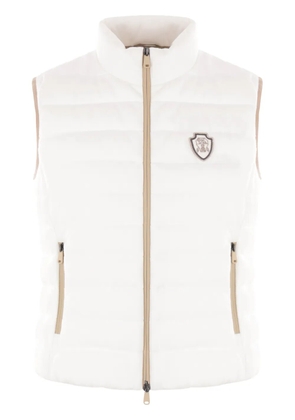 Brunello Cucinelli logo-appliqué gilet - White