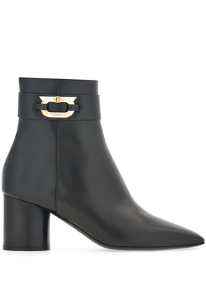 Ferragamo Gancini 60mm leather ankle boots - Black