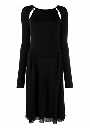 Ferragamo cut-out detailed midi dress - Black