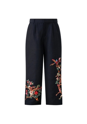 Camilla embroidered tailored lounge trousers - Blue