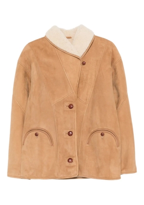 Blazé Milano button-up suede jacket - Brown