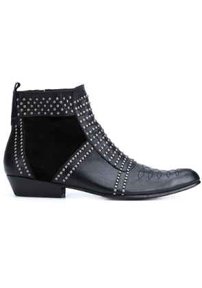 ANINE BING Charlie stud-embellished leather boots - Black