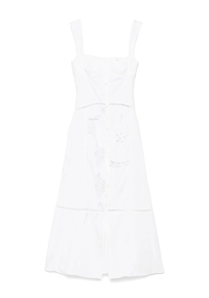 Marine Serre Regenerated midi dress - White