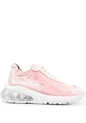 Philipp Plein velvet low-top sneakers - Pink