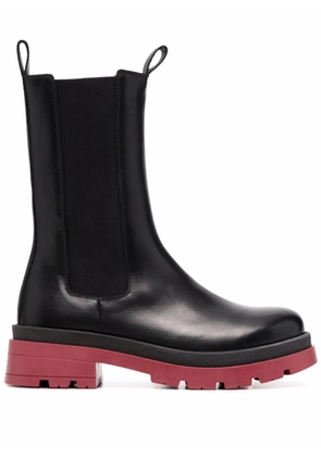 Scarosso chunky leather boots - Black