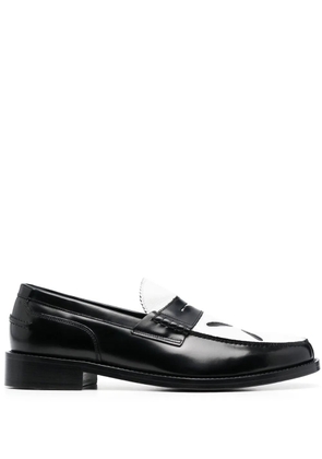 Stefan Cooke Slashed leather loafers - Black