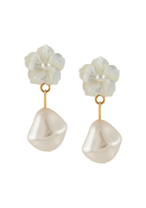 Jennifer Behr Mina drop earrings - White