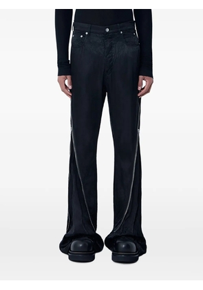 Rick Owens crinkled side-zip trousers - Black