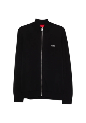 HUGO zip mock-neck cardigan - Black