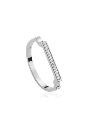 Monica Vinader Signature Thin Diamond ring - Silver
