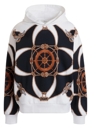 Bally nautical-print hoodie - White